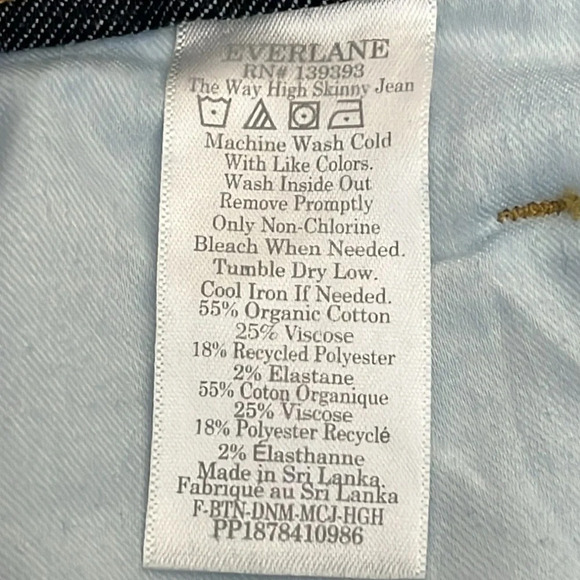 Everlane The Way High Clean Front Skinny Jean in Dark Indigo - NWOT - Size 32R - Picture 8 of 8